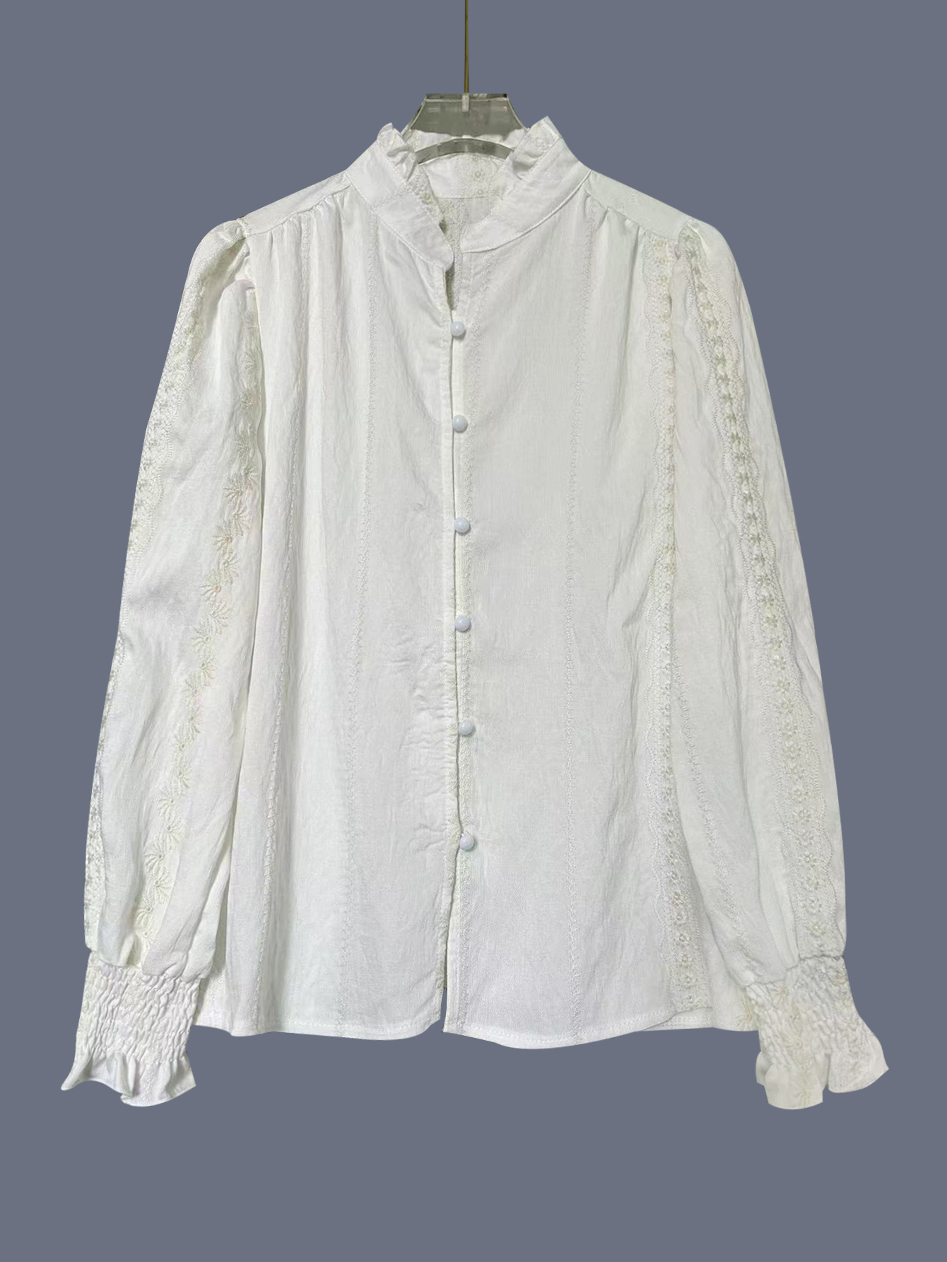 Fashionable Western-style Beautiful Lace Blouse With Long Sleeves