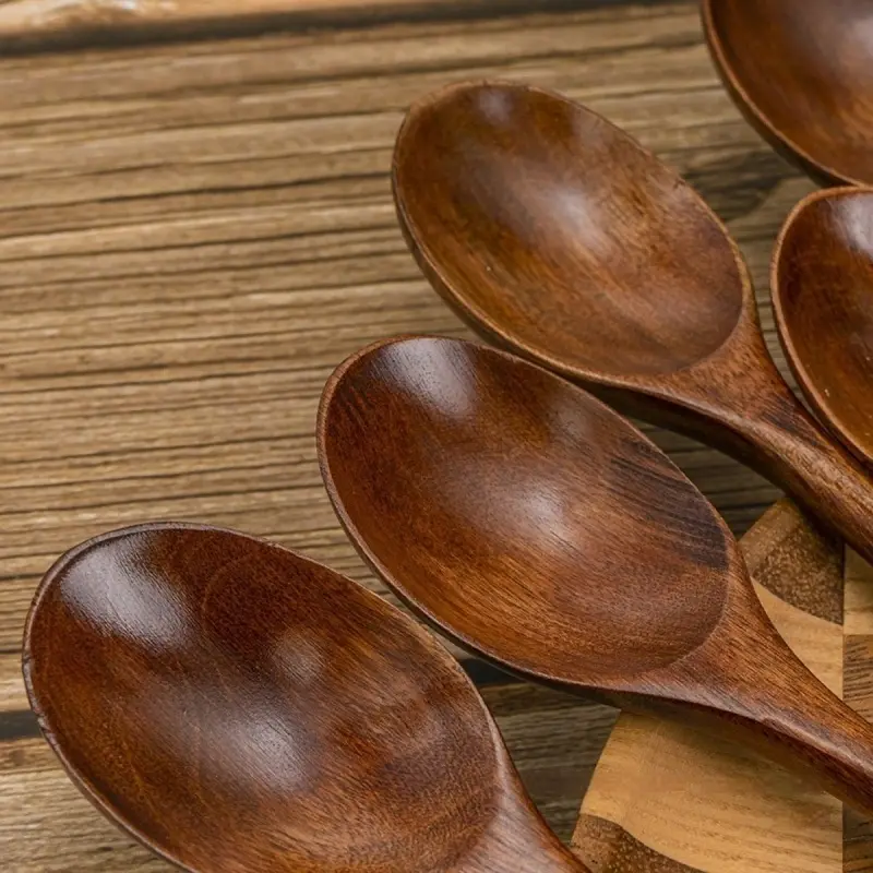 Japanese Household Wooden Spoon With Long Handle