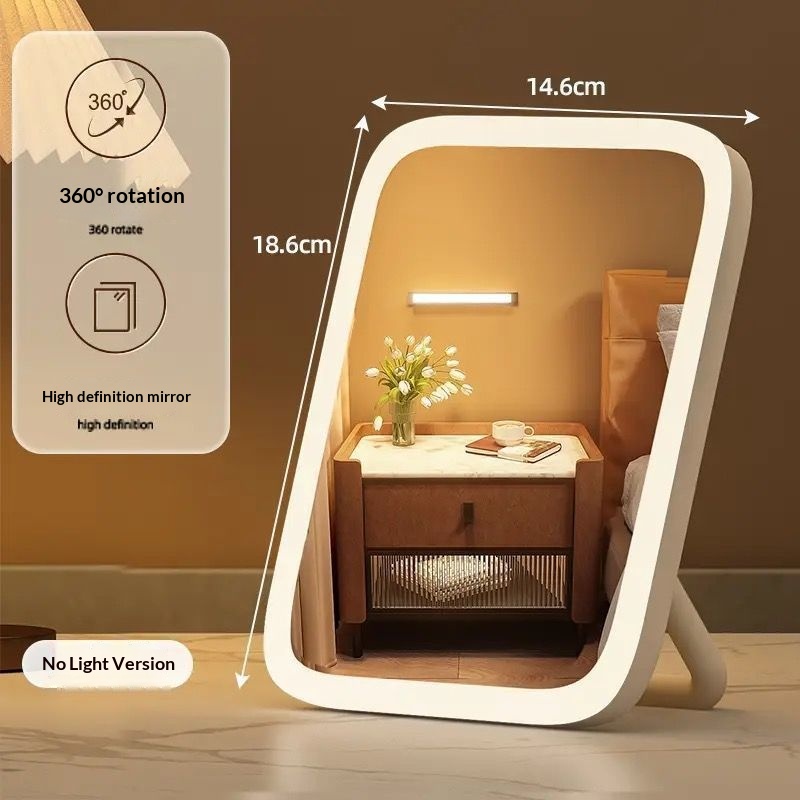 Student Dormitory Fill-light Desktop Vanity Mirror With Charging Function 4