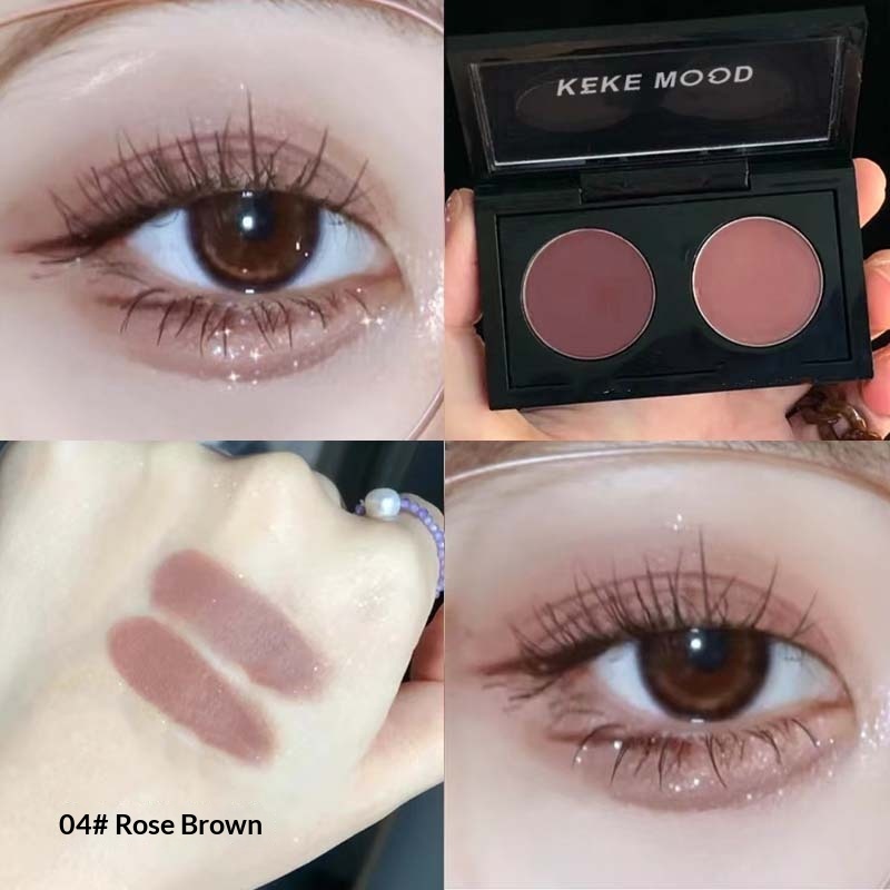 Matte Low-saturation Portable Dual-color Eyeshadow Palette 7