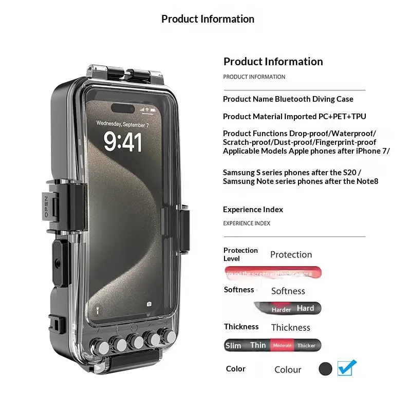 30-meter Bluetooth Diving Case Compatible With Multiple Smartphone Models