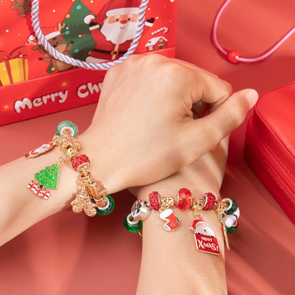 Christmas Kids' Beading DIY Jewelry Kit Gift Box Party Favor