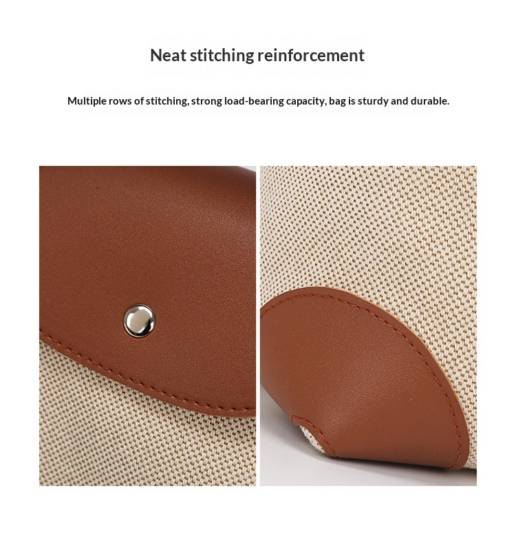 Brown Trim Large Travel Tote