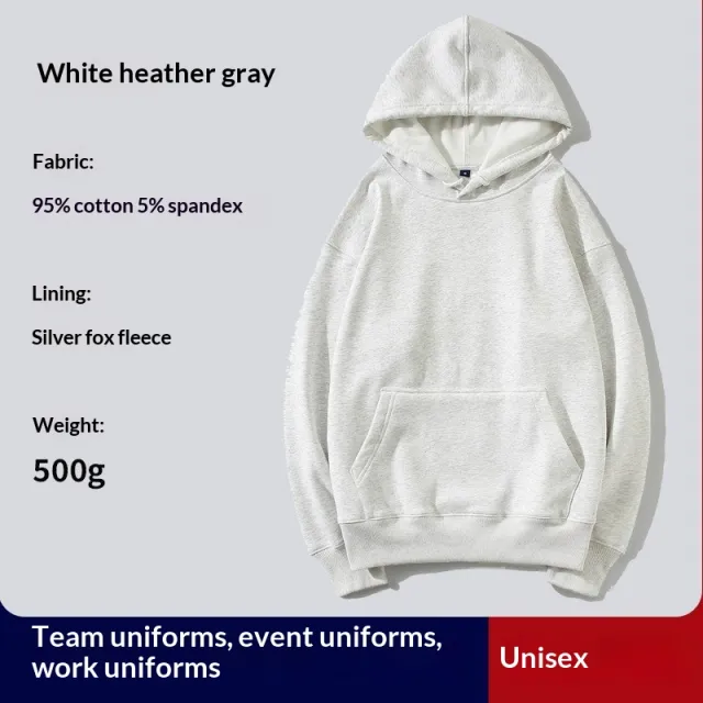 Hooded Hoodie Custom PrintedFor Women With Thickened Velvet Hundred Flowers Gray - Shop at LoveMi
