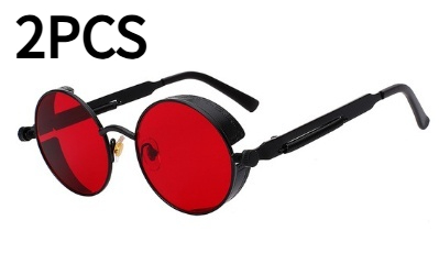 Austin Powers Vintage Round Metal Frame Sunglasses - Image 2