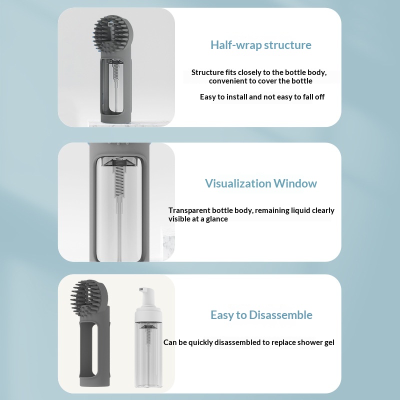 Silicone 2-in-1 Multi-Functional Pet Bath Brush - Image 2