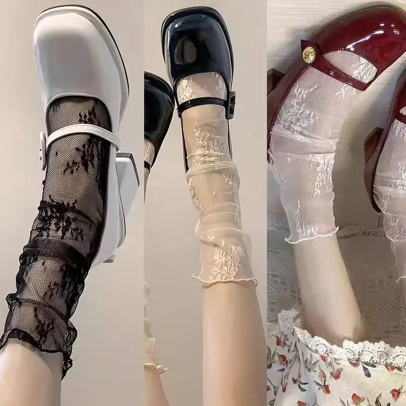 Lace Socks For Women Ultra-thin Mesh Mary
