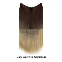 Women's One-piece Adjustable Invisible Straight Multi-colour Gradient Hair Extension Fishline - 6T24 Style - View 1