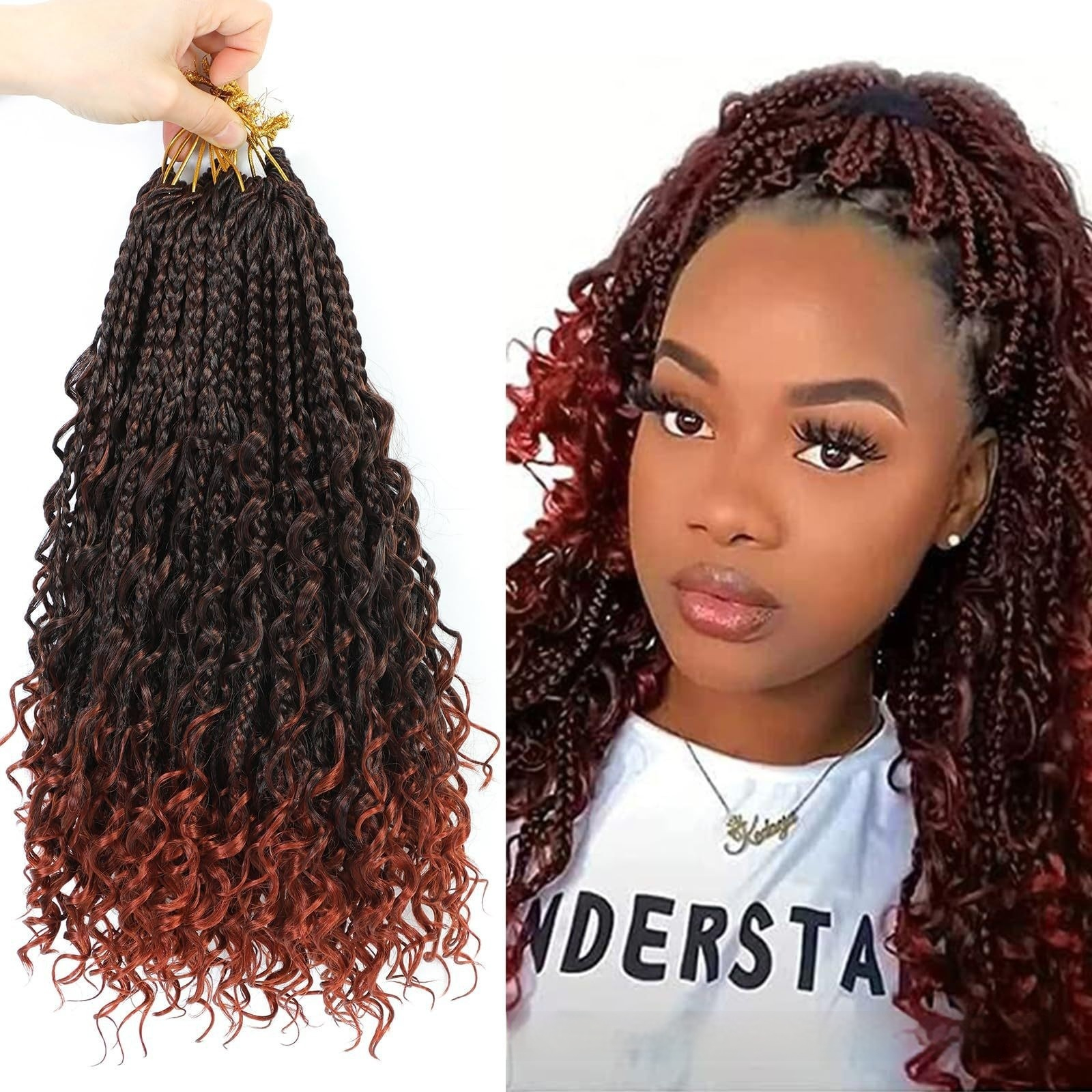 Synthetic Fiber Crochet Wig Braided Three-strand Braid 12