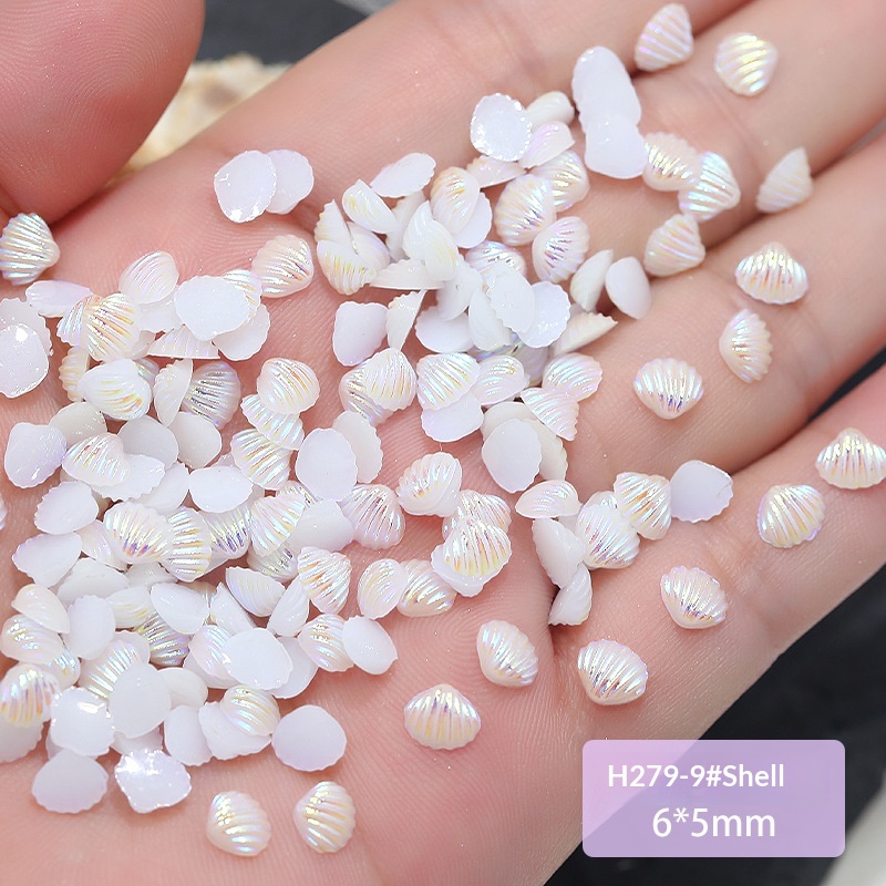 Accessoires d’ongles DIY en résine, série coquillages marins – H279 8 Conch, 1 pièce
