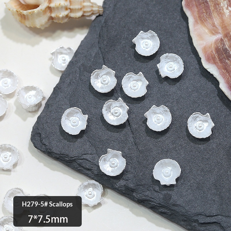 Accessoires d’ongles DIY en résine, série coquillages marins – H279 8 Conch, 1 pièce