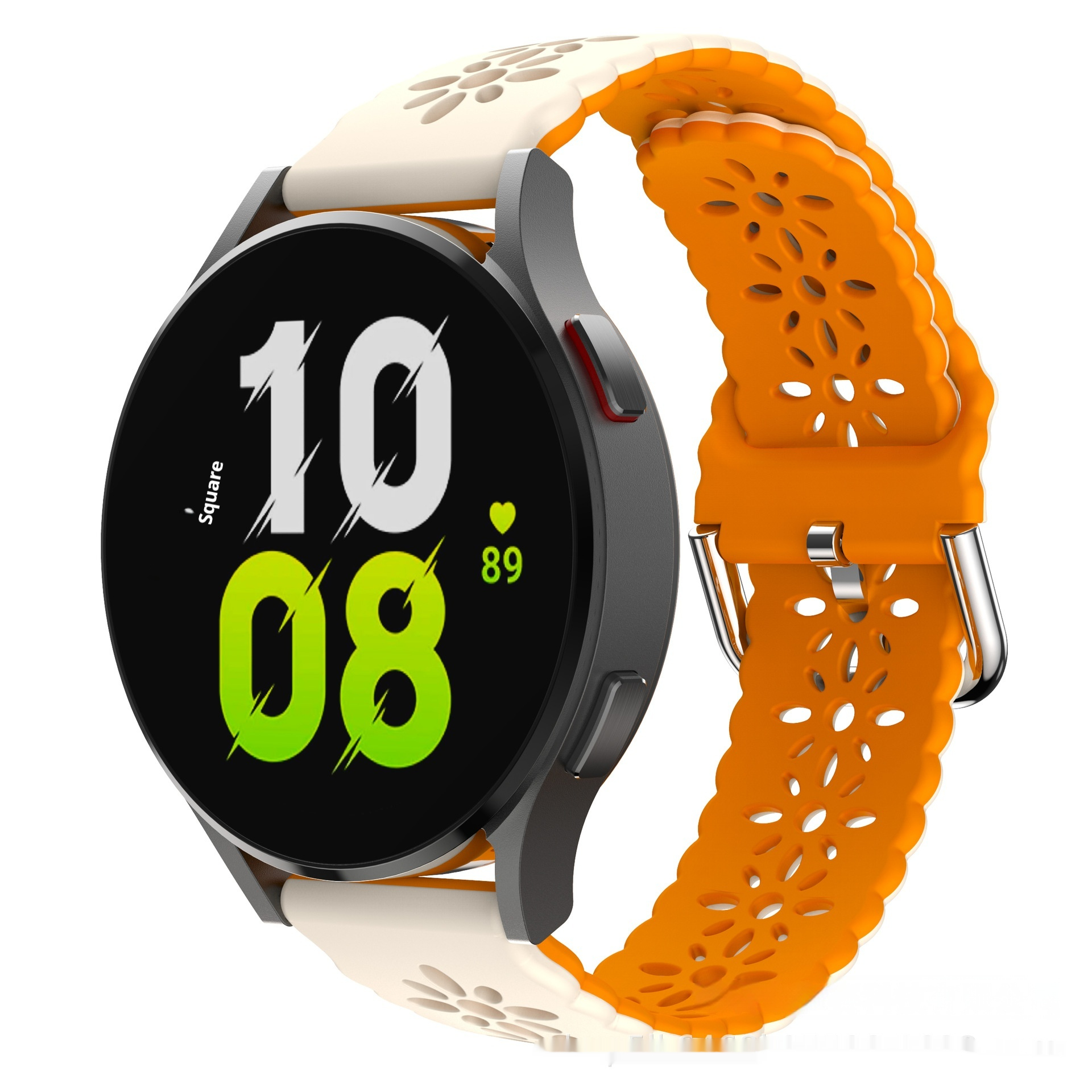 Double-layer Colored Hollow-out Plum Blossom Silicone Watch Strap - Image 13
