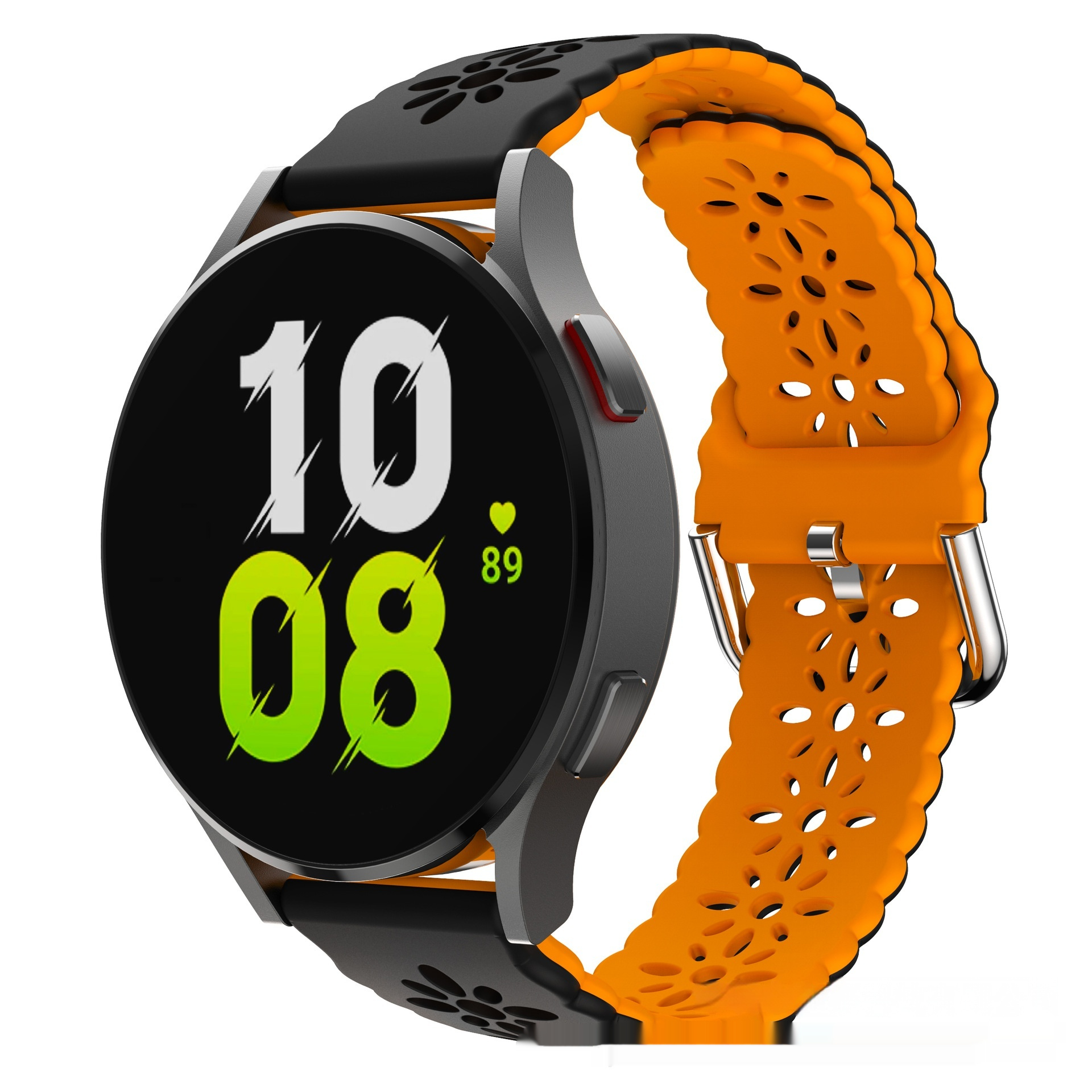 Double-layer Colored Hollow-out Plum Blossom Silicone Watch Strap - Image 7