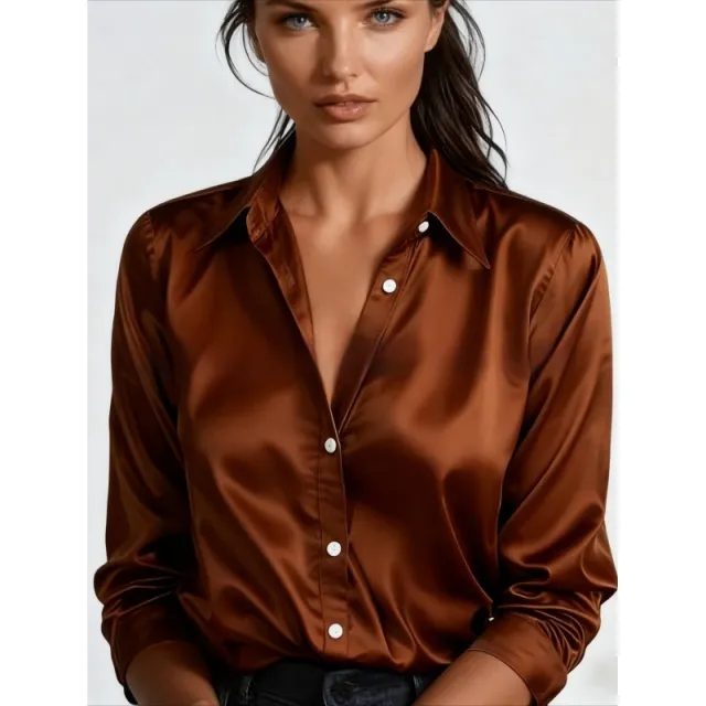 Solid color Casual Loose fit Women's Shirt 137 Tlsdcs 11 3Xl - Shop at LoveMi