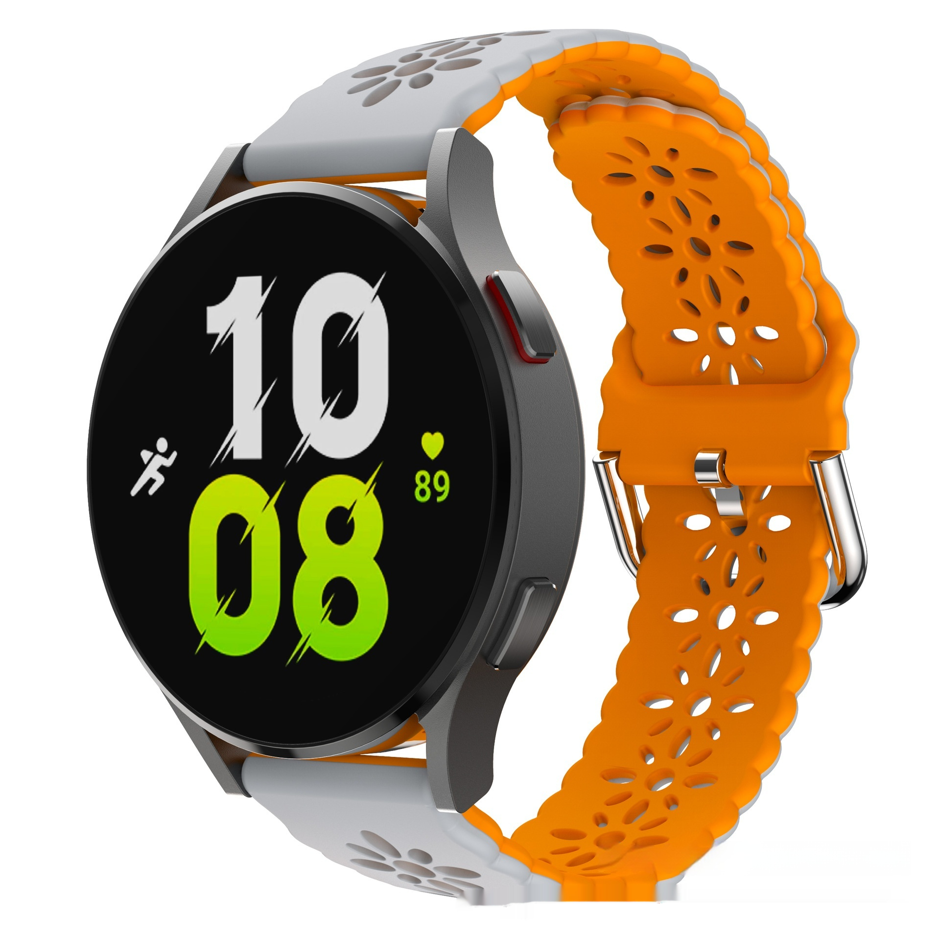 Double-layer Colored Hollow-out Plum Blossom Silicone Watch Strap - Image 15