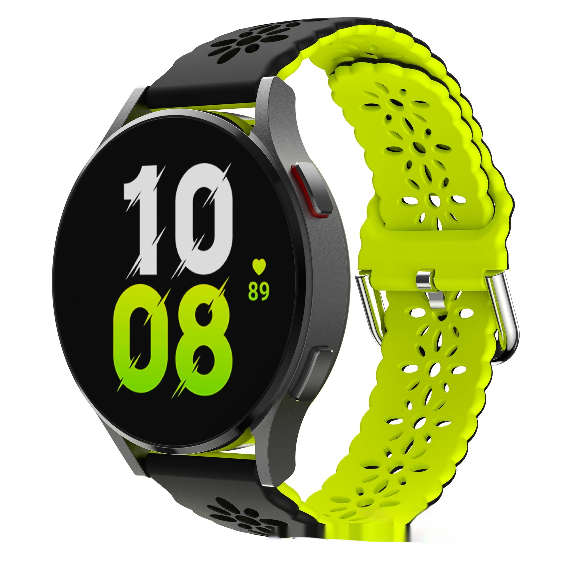 Double-layer Colored Hollow-out Plum Blossom Silicone Watch Strap - Image 5