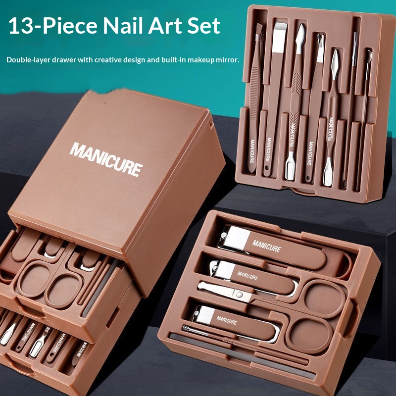 Carbon Steel Manicure Tool Multi-Function Nail Clipper Set