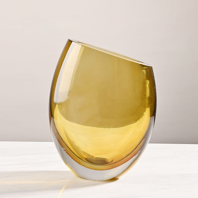 Yellow glass floral ornament (medium)