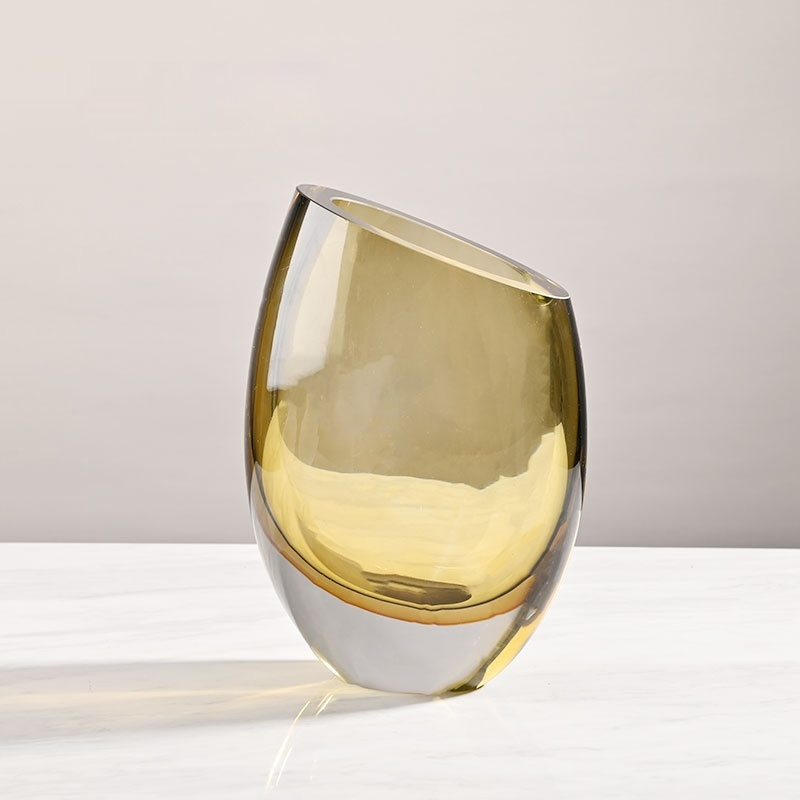 Yellow glass floral ornament (medium)