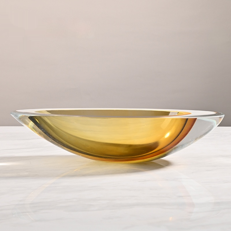 Yellow glass floral ornament (medium)