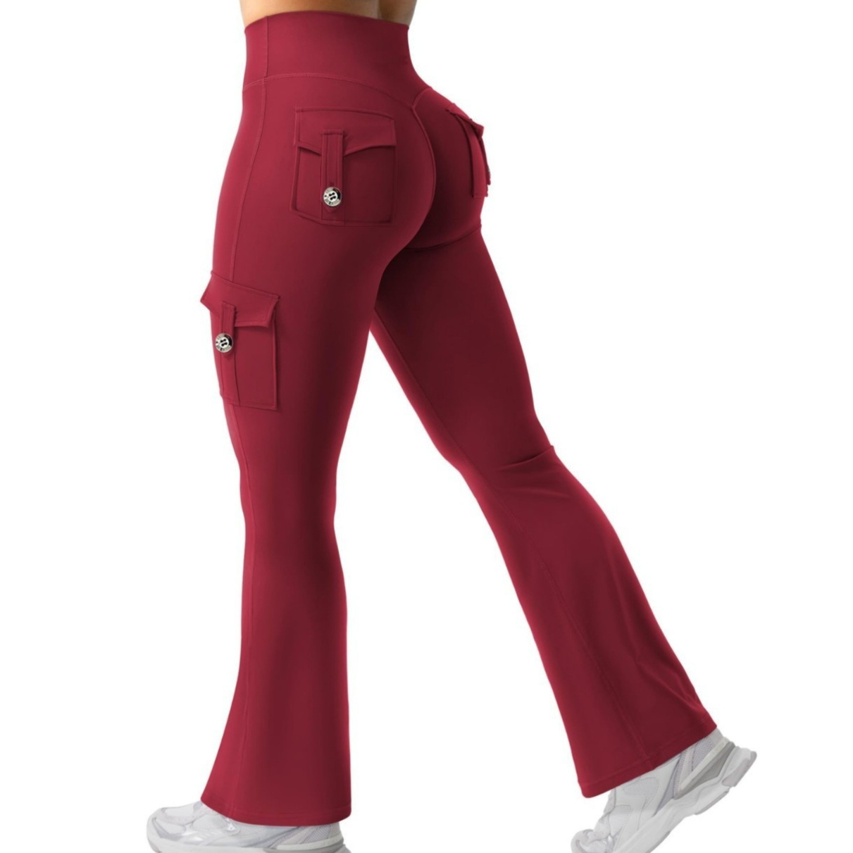 Women's High Elastic Stretchy Bootcut Pants With Butt Lifting Effect