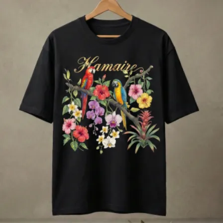 Summer Loose Short Sleeves T shirt Men's And Women's Round Neck Picture Style - Shop at LoveMi