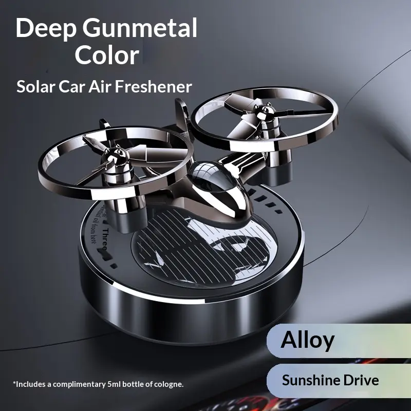Car Air Freshener, Solar-powered Airplane Fragrance, Rotating Car-mounted