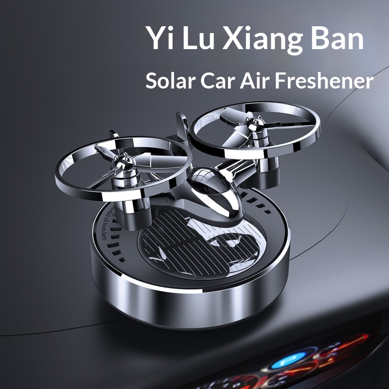 Car Air Freshener, Solar-powered Airplane Fragrance, Rotating Car-mounted