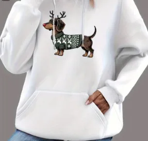 European Size Drop shoulder Sleeve Casual Sports Hoodie Sweater White - Shop at LoveMi