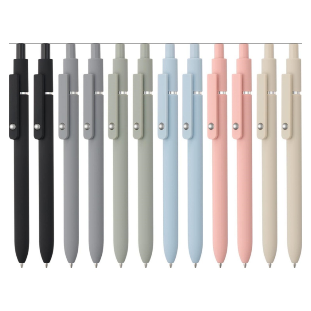 Solid-color Portable Household Click-action Ballpoint Pen