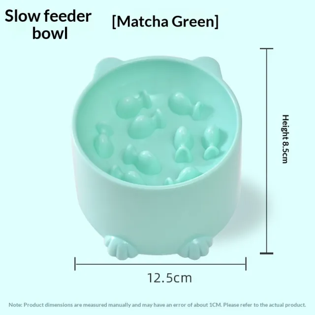 Solid Color Minimalism Slow feeding Anti choking Pet Bowl Green - Shop at LoveMi
