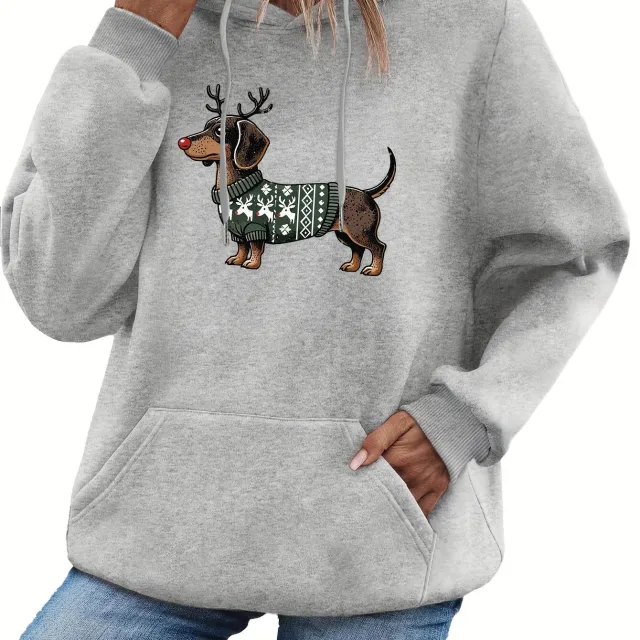 European Size Drop shoulder Sleeve Casual Sports Hoodie Sweater Grey - Shop at LoveMi