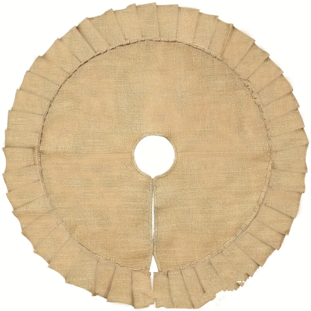 Linen Ruffle Christmas Decorations, Pure Yellow Linen Christmas Items 127Cm - Shop at LoveMi