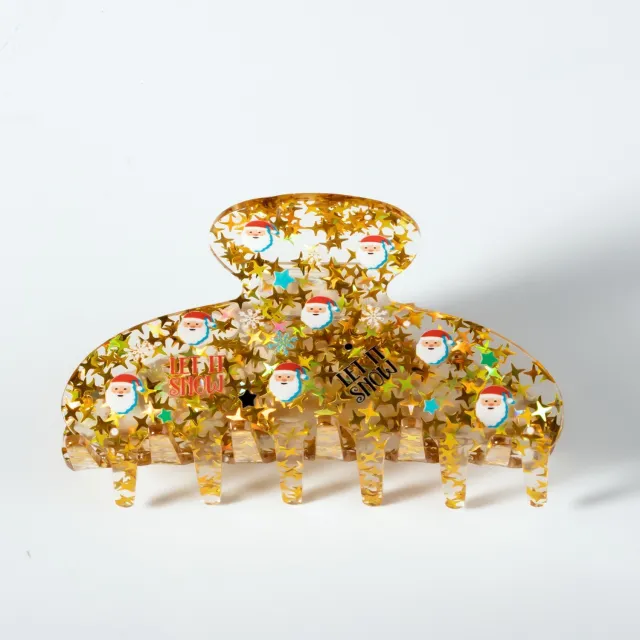 Christmas Decorations Acrylic Hair Clips Headpieces Hairpins Golden Christmas - Shop at LoveMi