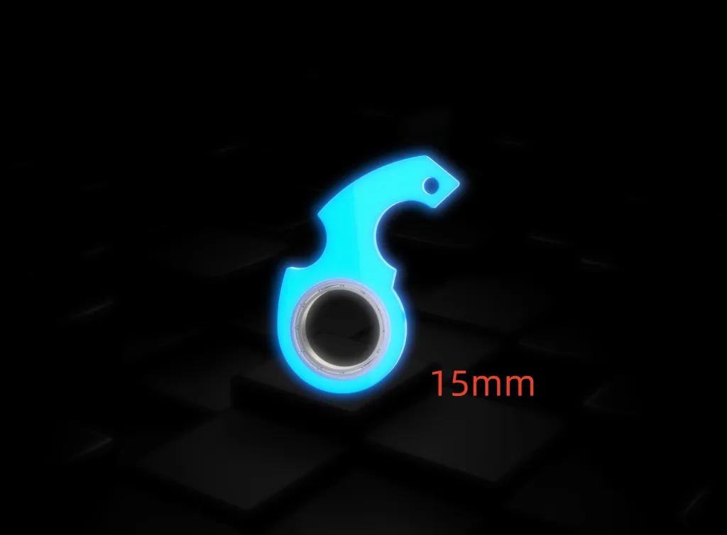 Creative Fidget Spinner Toy Keychain Hand Spinner Anti-Anxiety Toy Relieves Stress Finger Spinner Keychain Bottle Opener Kids Toy - Luminous Blue