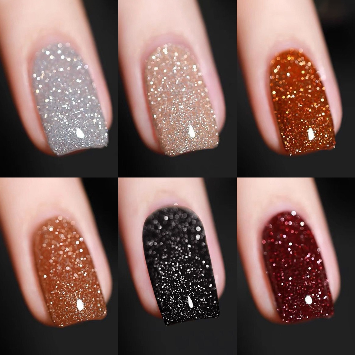 Flashy Reflective Nightclub-style Glitter Nail Gel