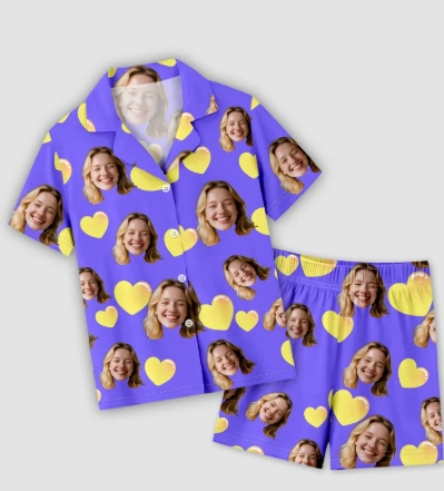 Viking Print On Demond Woman Short Pajama Set