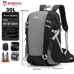Men's Lightweight Outdoor Casual Hiking Backpack - Black - View 1