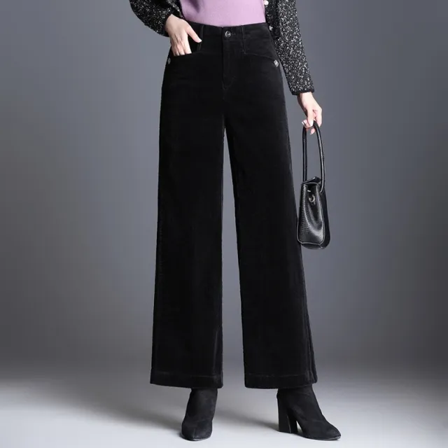Women's Loose fitting New Velvet lined Casual Pants Black - Shop at LoveMi