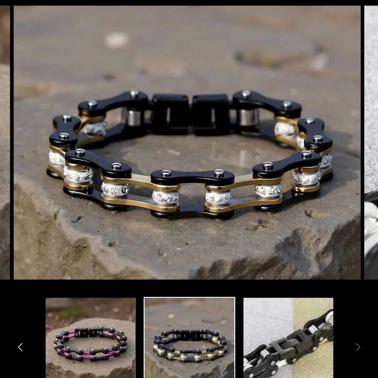 European And American Popular Stainless Steel Bicycle Bracelet