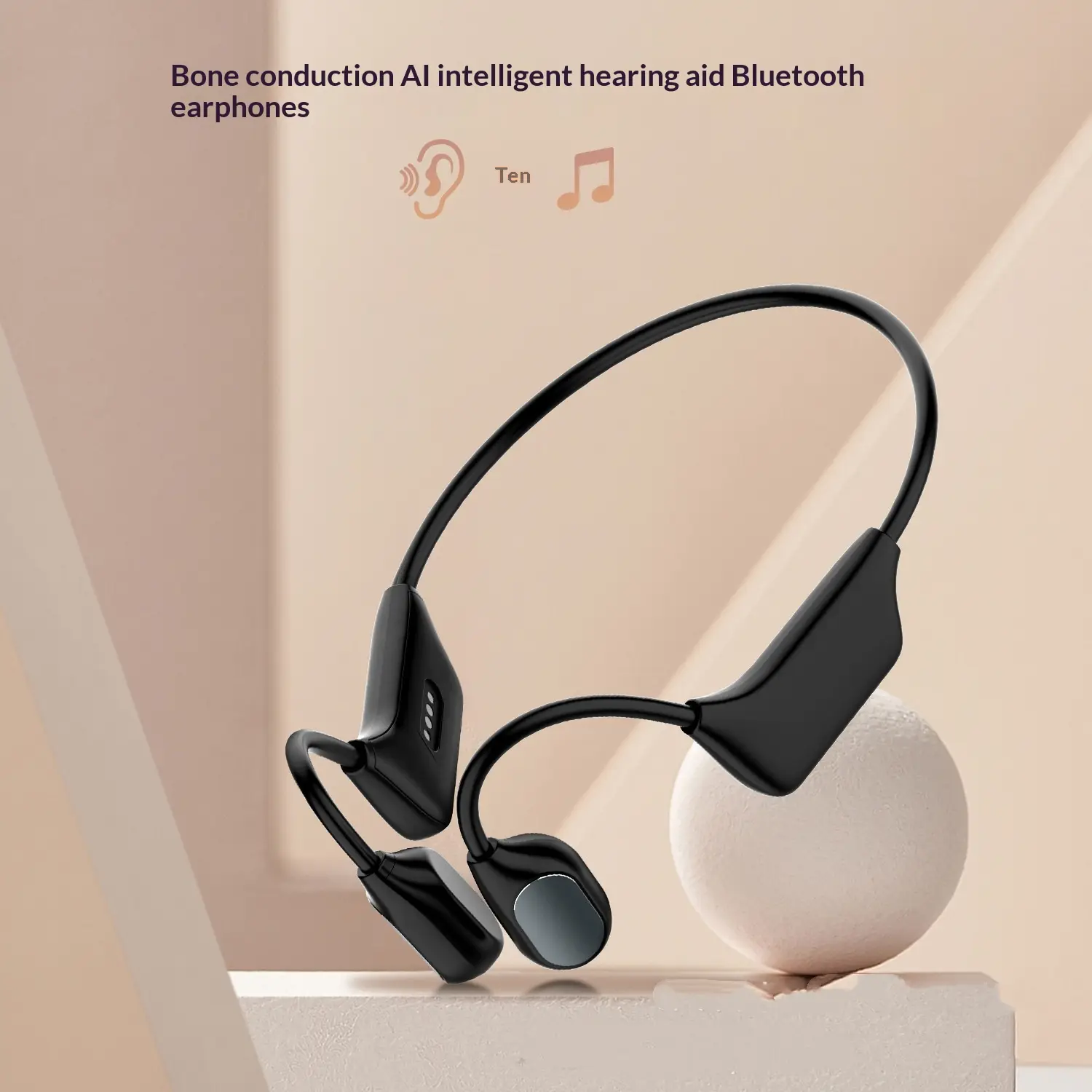 Smart Noise-canceling Wireless Bone-conduction Headphones With High-fidelity Sound