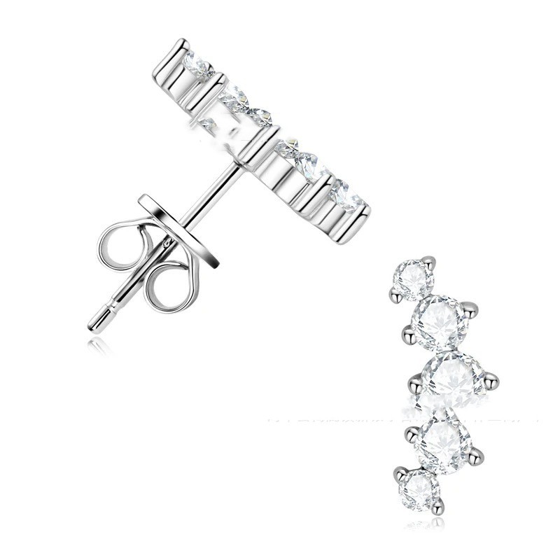 Cross-border Independent Store Personalized High-end Moissanite Stud Earrings - Image 2