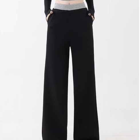 Women’s Autumn/Winter Fleece-Lined Sweatpants – Relaxed Fit with a Flattering, Streamlined Look - Image 1