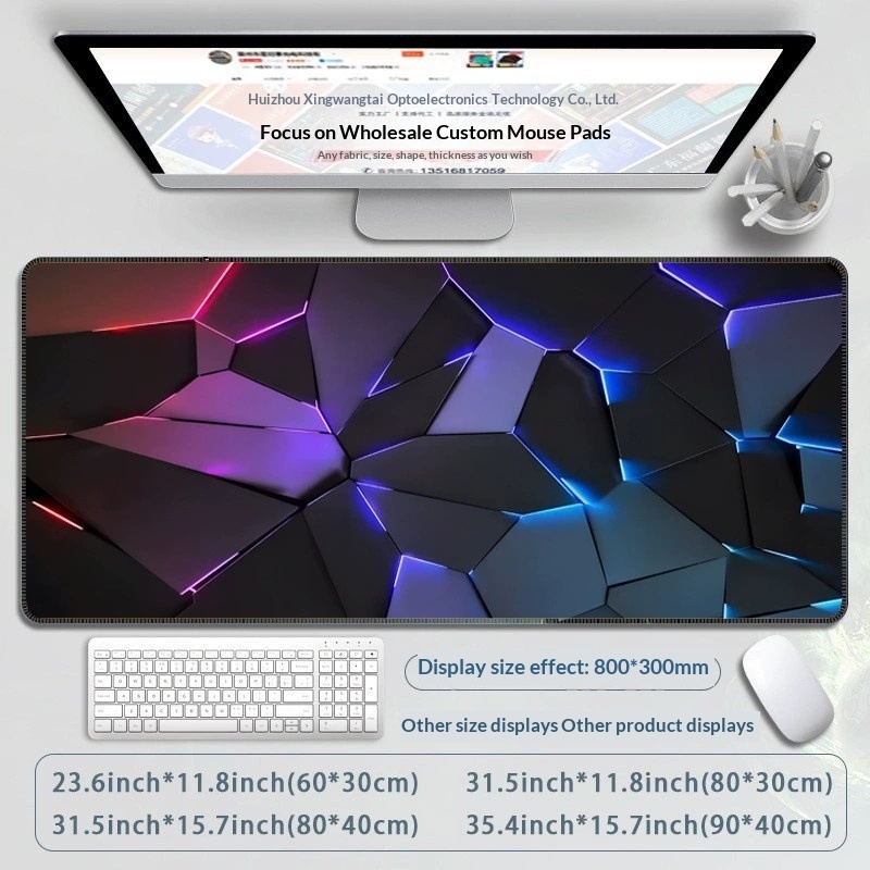 Custom Gaming Laptop And Desktop Anti-slip Geometric-pattern Gaming Mouse Pad 2