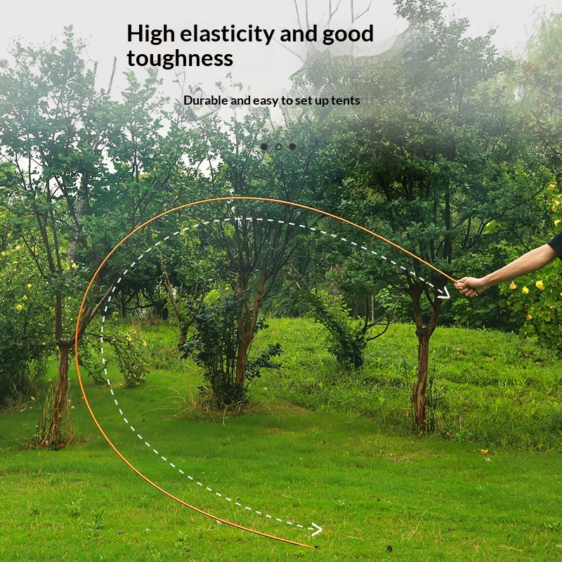 Fiberglass Poles For Single And Double-person Tents 3-4 Pole Support Design Extra-thickFoldable Outdoor Tent Poles