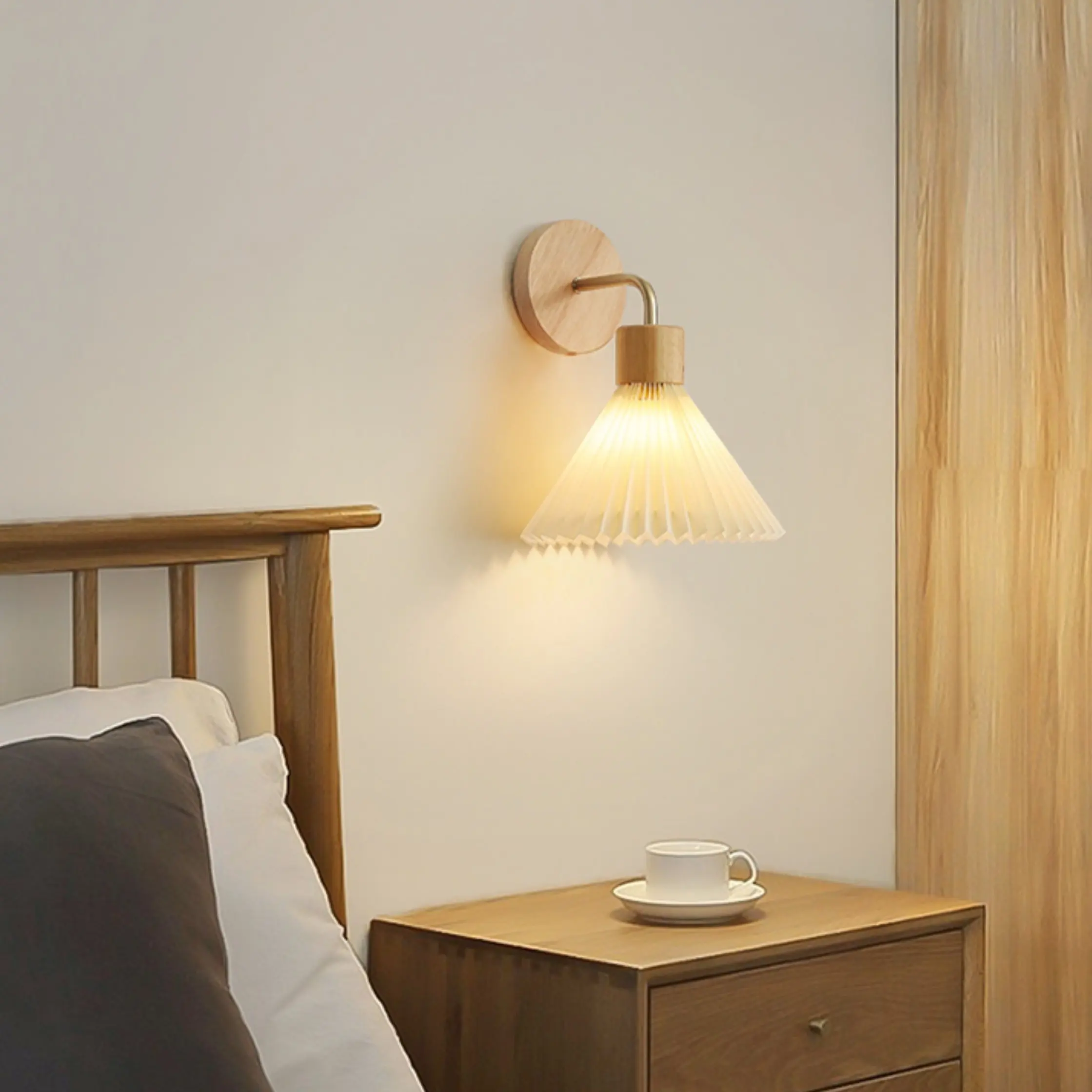 Pleated Living Room Sofa Background Wall Lamp