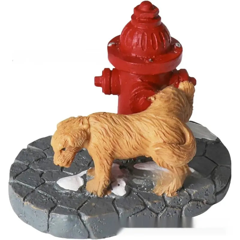 Christmas Gift Home Decor Resin Crafts Ornaments Cartoon Little Red Dog Mailbox Animal Accessories