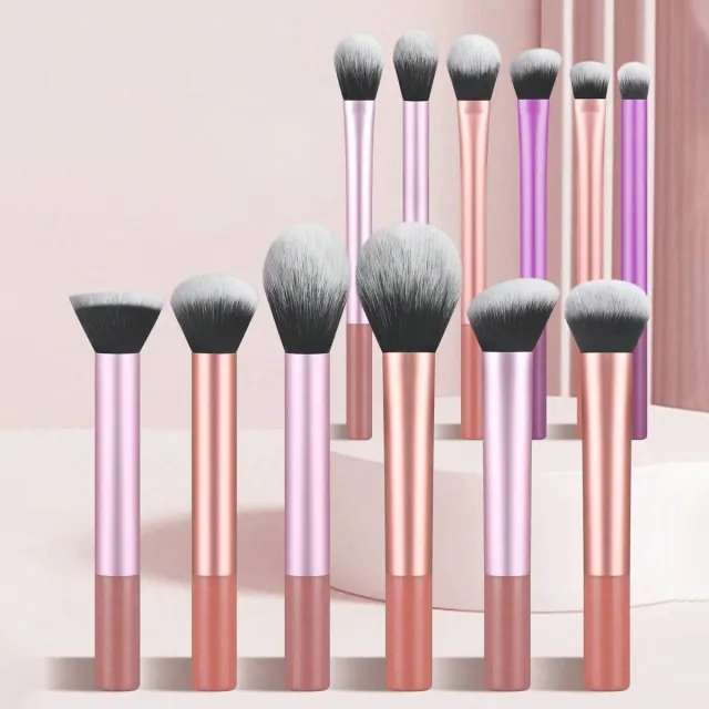 8 Long Tube Makeup Brushes Suit Multicolor 12Pcs - Shop at LoveMi