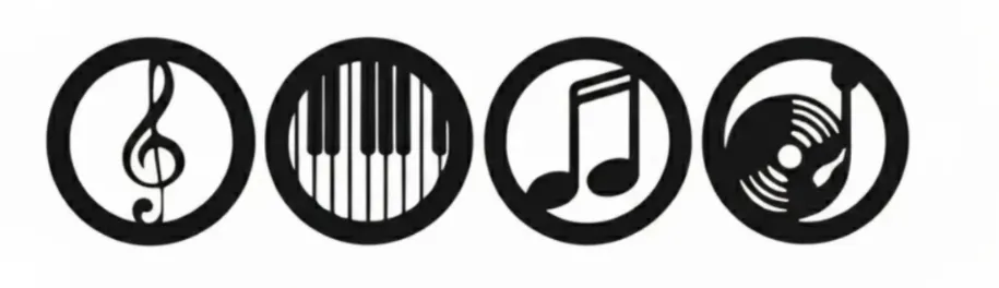 Black Music Notes Wooden Wall Home Decor – image 3