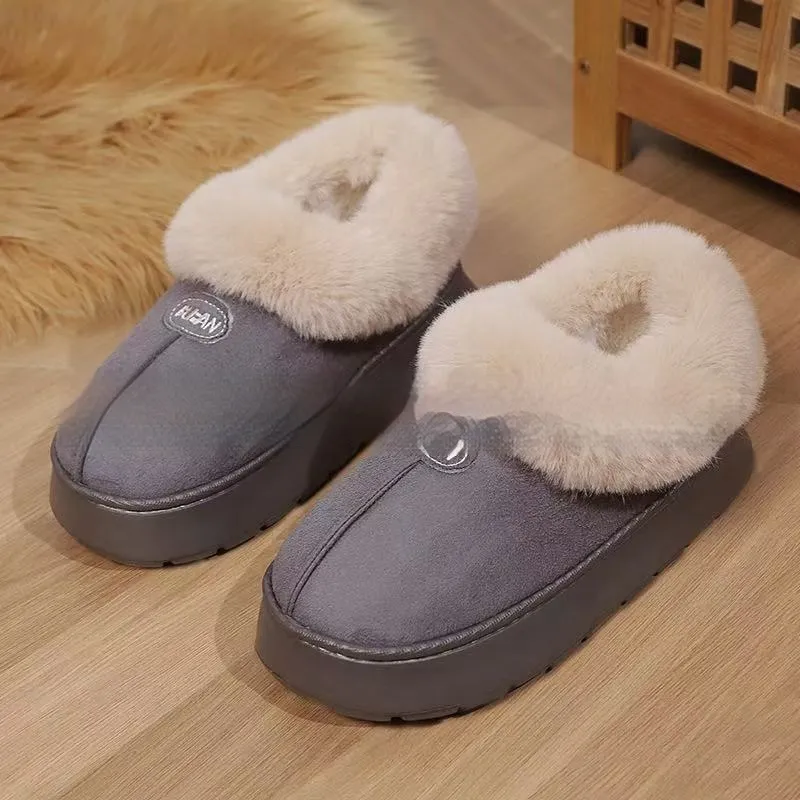 Men's And Women's Fashionable Warm Shoes - Gray